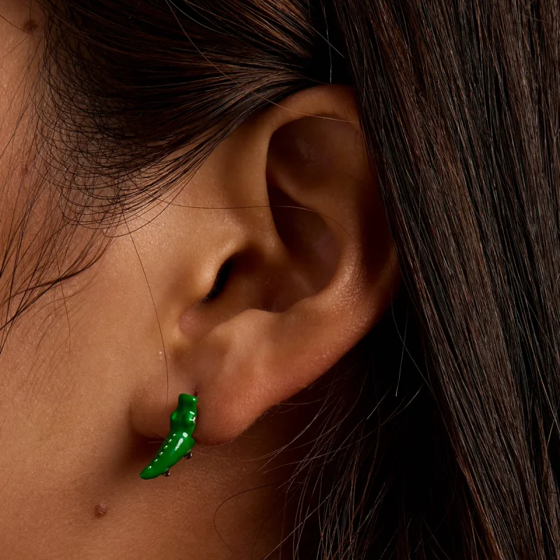 (afbeelding voor) Pandora Style Grappige kleine krokodil Oorknopjes - BSE562 - Bekijken 7