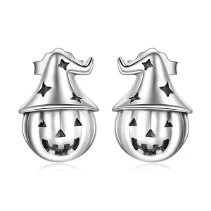 (afbeelding voor) Pandora Style Halloween Pompoen Oorknopjes - BSE537