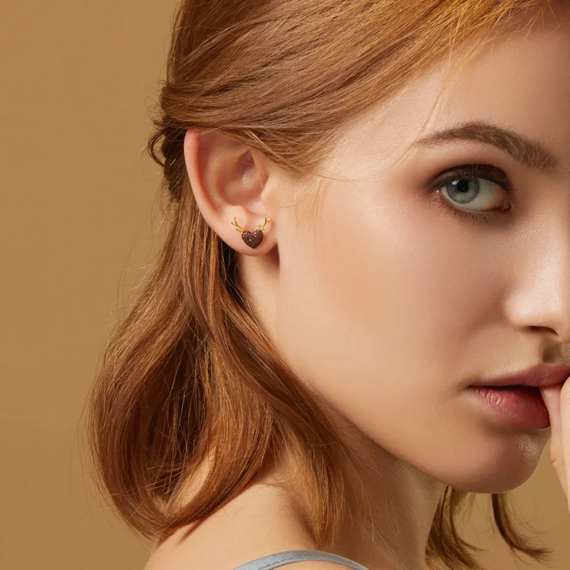 (afbeelding voor) Pandora Style Hertenliefde Oorknopjes - BSE313 - Bekijken 9