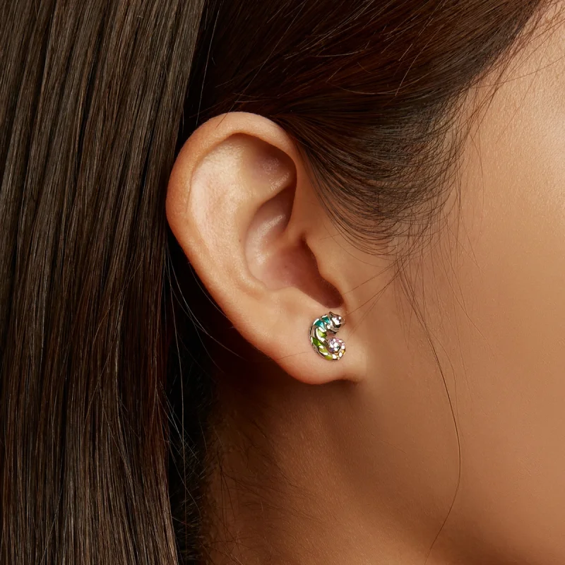 (afbeelding voor) Pandora Style Kameleon Oorknopjes - BSE587 - Bekijken 6