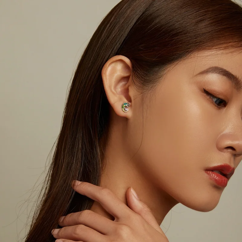 (afbeelding voor) Pandora Style Kameleon Oorknopjes - BSE587 - Bekijken 7