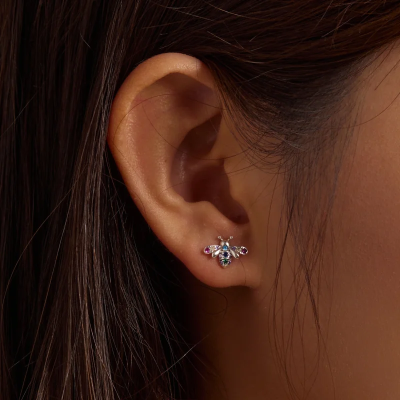 (afbeelding voor) Pandora Style Kleurrijke Bij Oorknopjes - BSE559 - Bekijken 8