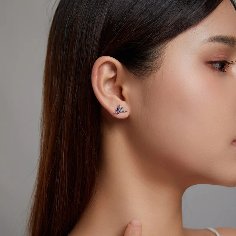 (afbeelding voor) Pandora Style Kleurrijke Dragonfly Oorknopjes - BSE515 - Bekijken 9