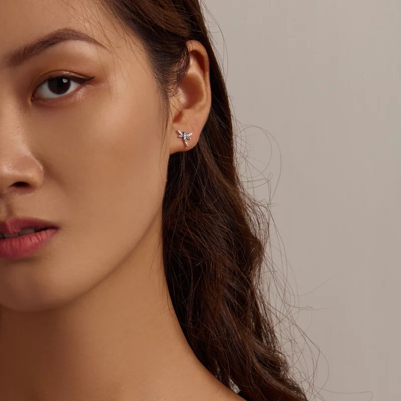 (afbeelding voor) Pandora Style Kleurrijke Dragonfly Oorknopjes - BSE515 - Bekijken 10