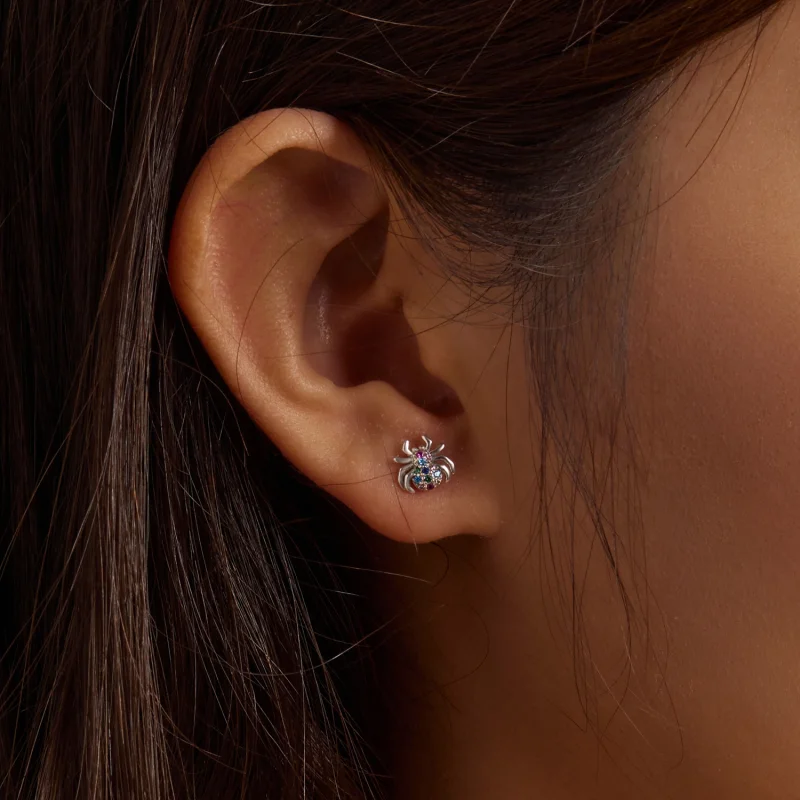 (afbeelding voor) Pandora Style Kleurrijke Spin Oorknopjes - BSE561 - Bekijken 8