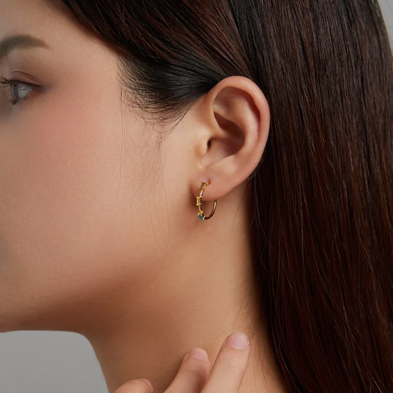 (afbeelding voor) Pandora Style Kleurrijke Zirkoon Oorknopjes - SCE1211 - Bekijken 3