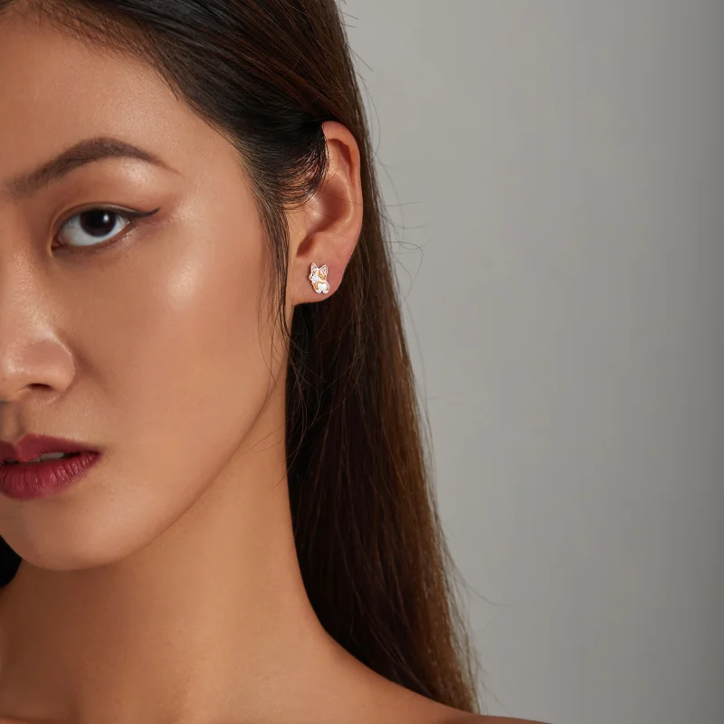 (afbeelding voor) Pandora Style Leuke Corgi Oorknopjes - SCE1281 - Bekijken 5