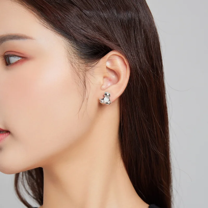 (afbeelding voor) Pandora Style Luiaard Oorknopjes - BSE483 - Bekijken 6