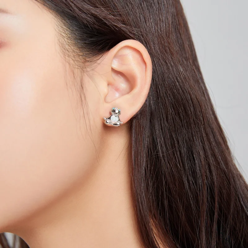 (afbeelding voor) Pandora Style Luiaard Oorknopjes - BSE483 - Bekijken 7