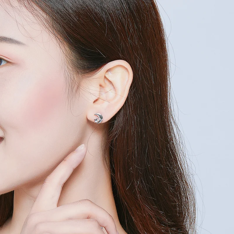 (afbeelding voor) Pandora Style Maan en sterren Oorknopjes - SCE726 - Bekijken 7