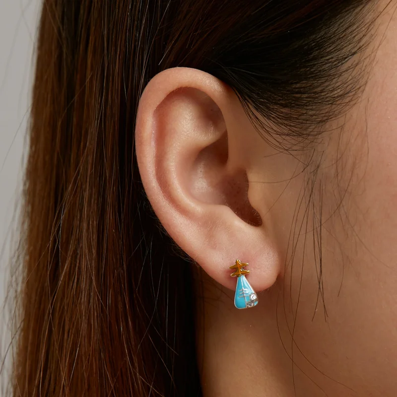 (afbeelding voor) Pandora Style Mini luit Oorknopjes - SCE1216 - Bekijken 5