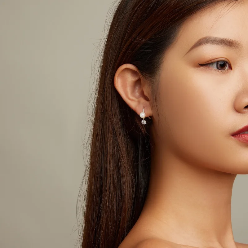 (afbeelding voor) Pandora Style Parel Oorknopjes - BSE684 - Bekijken 5