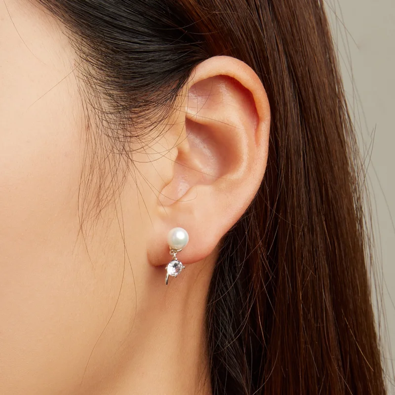 (afbeelding voor) Pandora Style Parel Oorknopjes - BSE684 - Bekijken 6