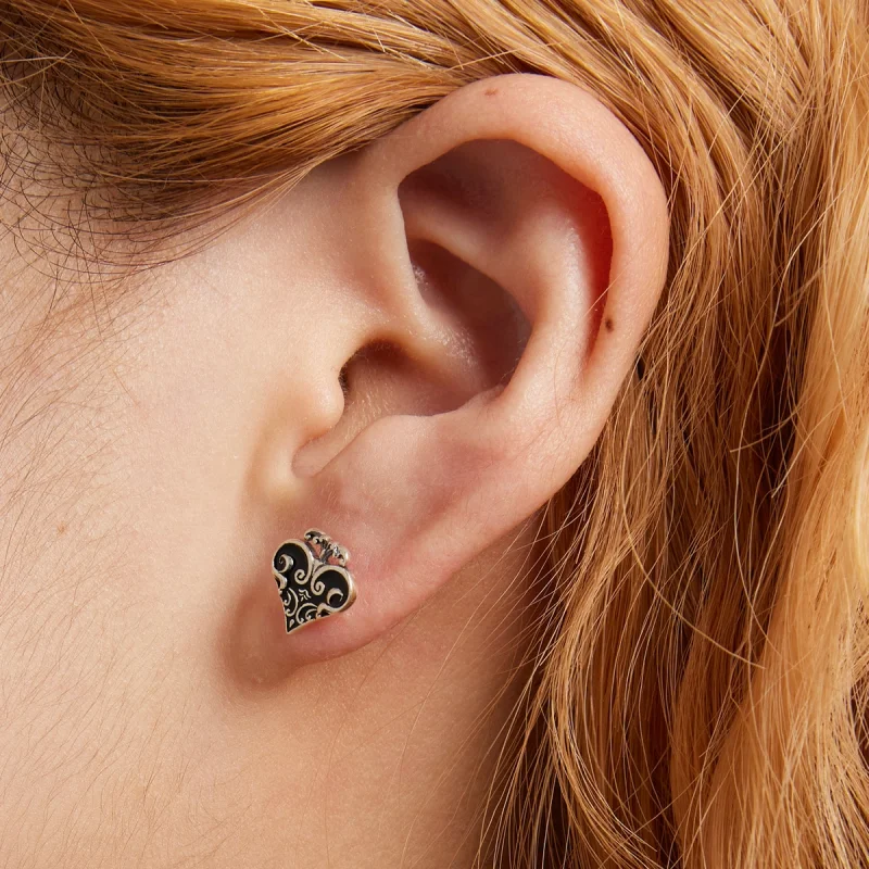 (afbeelding voor) Pandora Style Poker harten Oorknopjes - SCE1378 - Bekijken 5