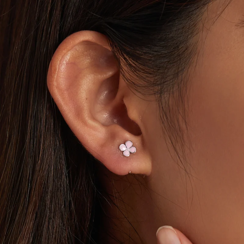 (afbeelding voor) Pandora Style Roze Bloemen Oorknopjes - SCE1286 - Bekijken 7