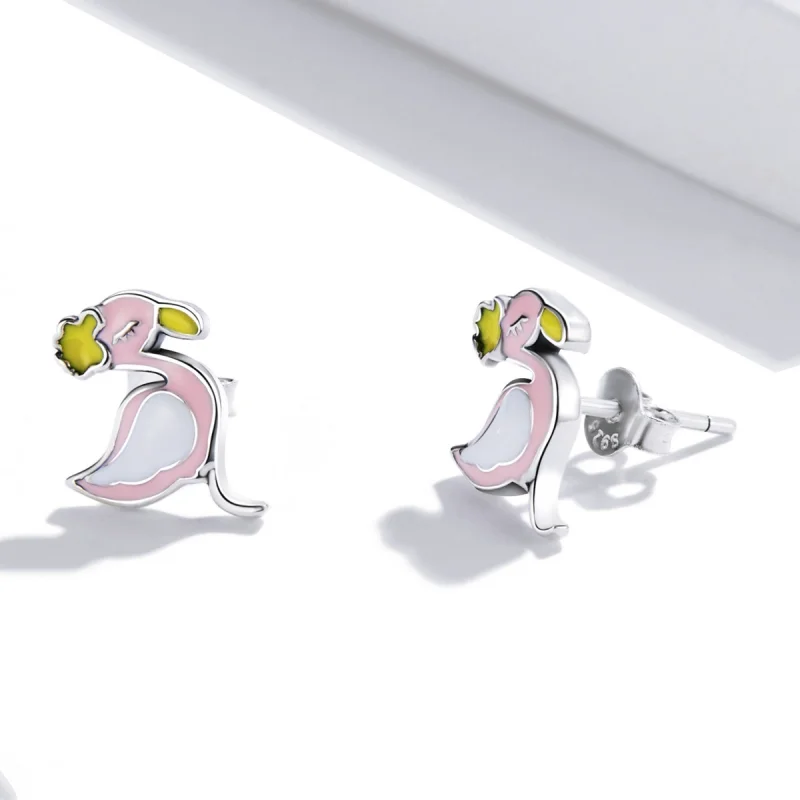 (afbeelding voor) Pandora Style Roze Flamingo Oorknopjes - SCE1276 - Bekijken 4