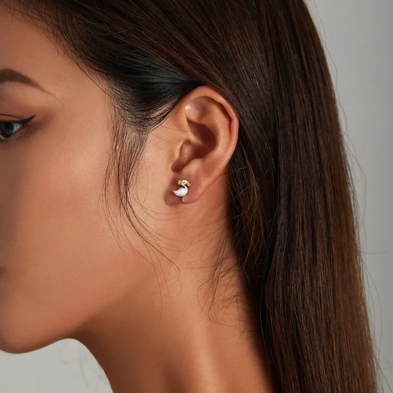 (afbeelding voor) Pandora Style Roze Flamingo Oorknopjes - SCE1276 - Bekijken 6