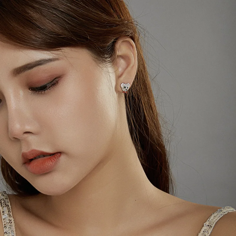 (afbeelding voor) Pandora Style Speelse Beer Oorknopjes - BSE437 - Bekijken 8