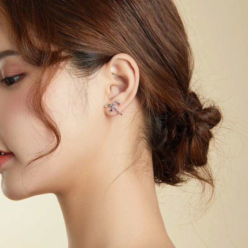 (afbeelding voor) Pandora Style Star Track Oorknopjes - BSE457 - Bekijken 8