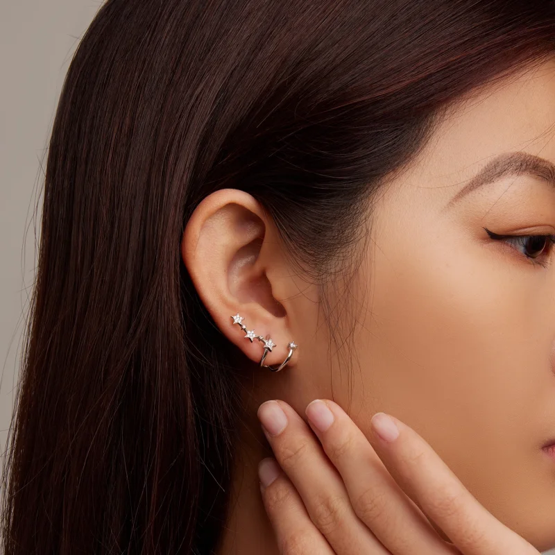 (afbeelding voor) Pandora Style Ster Oorknopjes - BSE700 - Bekijken 8