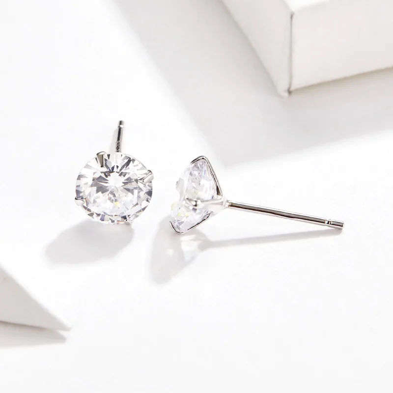 (afbeelding voor) Pandora Style Vier Klauwen Zirkoon Oorknopjes - BSE166 - Bekijken 9