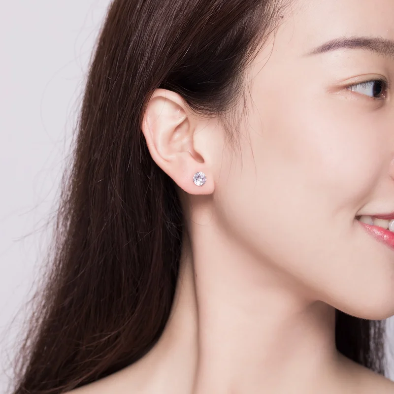 (afbeelding voor) Pandora Style Vier Klauwen Zirkoon Oorknopjes - BSE166 - Bekijken 11