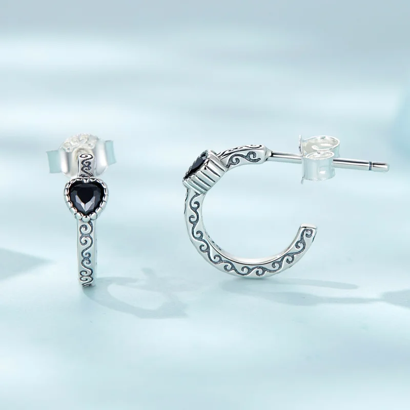 (afbeelding voor) Pandora Style Vintage Zwart Zirkoon Oorknopjes - SCE1520 - Bekijken 3