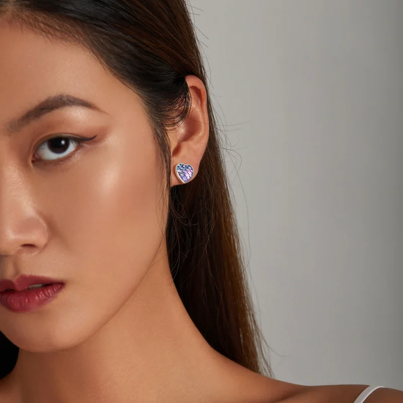 (afbeelding voor) Pandora Style Vis Schaal Hart Oorknopjes - SCE1300 - Bekijken 5