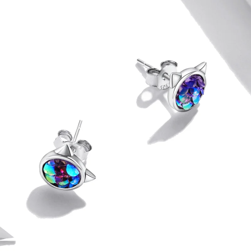 (afbeelding voor) Pandora Style Vis Schaal Kattenkop Oorknopjes - SCE1301 - Bekijken 2