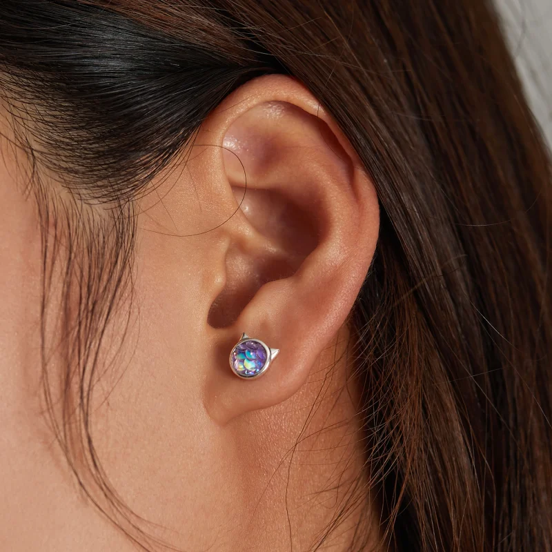 (afbeelding voor) Pandora Style Vis Schaal Kattenkop Oorknopjes - SCE1301 - Bekijken 6