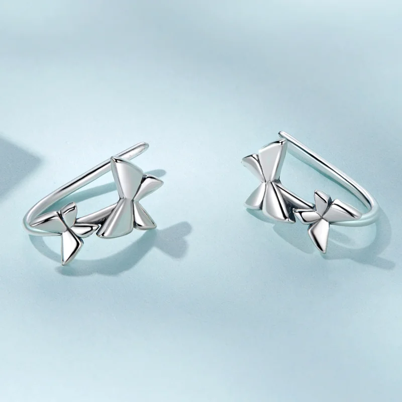 (afbeelding voor) Pandora Style Vlinder Oorknopjes - SCE1501 - Bekijken 3