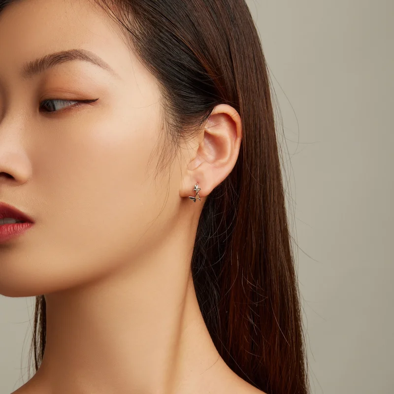 (afbeelding voor) Pandora Style Vlinder Oorknopjes - SCE1501 - Bekijken 6