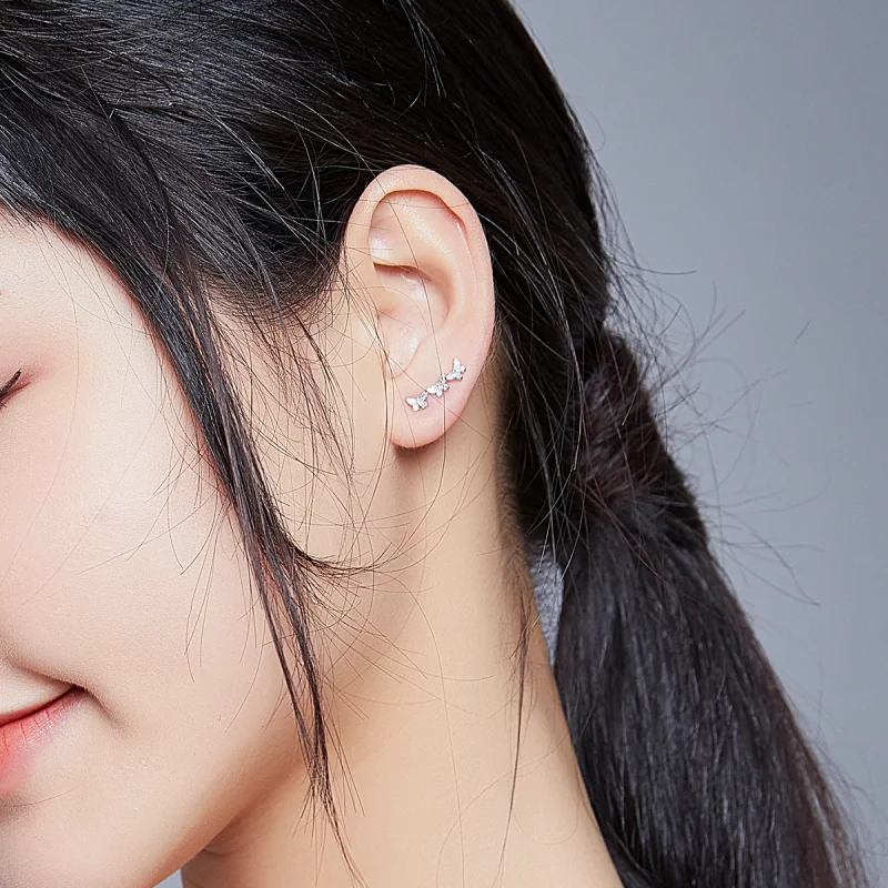 (afbeelding voor) Pandora Style Vlindervlieg Oorknopjes - BSE377 - Bekijken 6