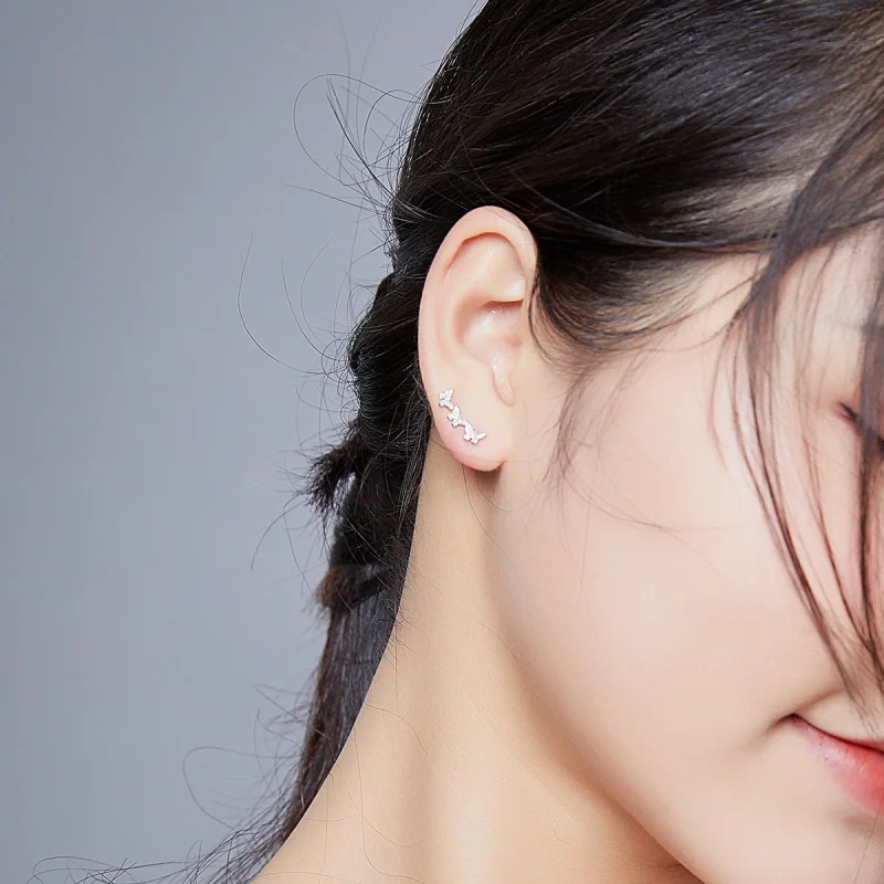 (afbeelding voor) Pandora Style Vlindervlieg Oorknopjes - BSE377 - Bekijken 8