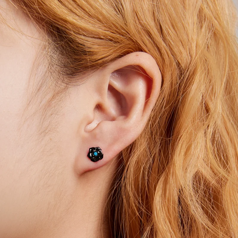 (afbeelding voor) Pandora Style Zwarte Roos Oorknopjes - SCE1401 - Bekijken 7