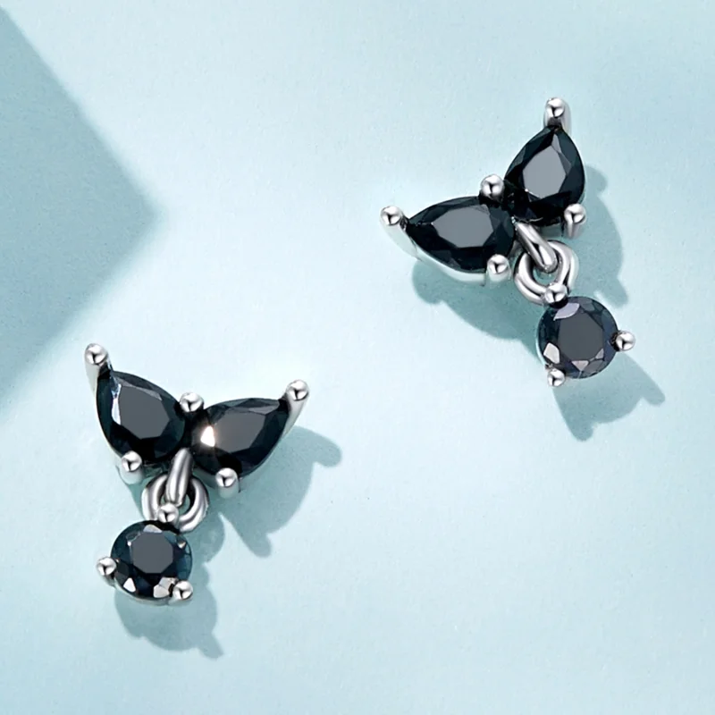 (afbeelding voor) Pandora Style Zwarte Zirkoon Oorknopjes - SCE1507 - Bekijken 2