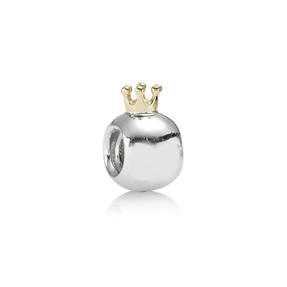 Pandora Zilver En 14K Goud Koningskroon Bedel 790122 Pandora Zilver En 14K Goud Koningskroon Bedel 790122