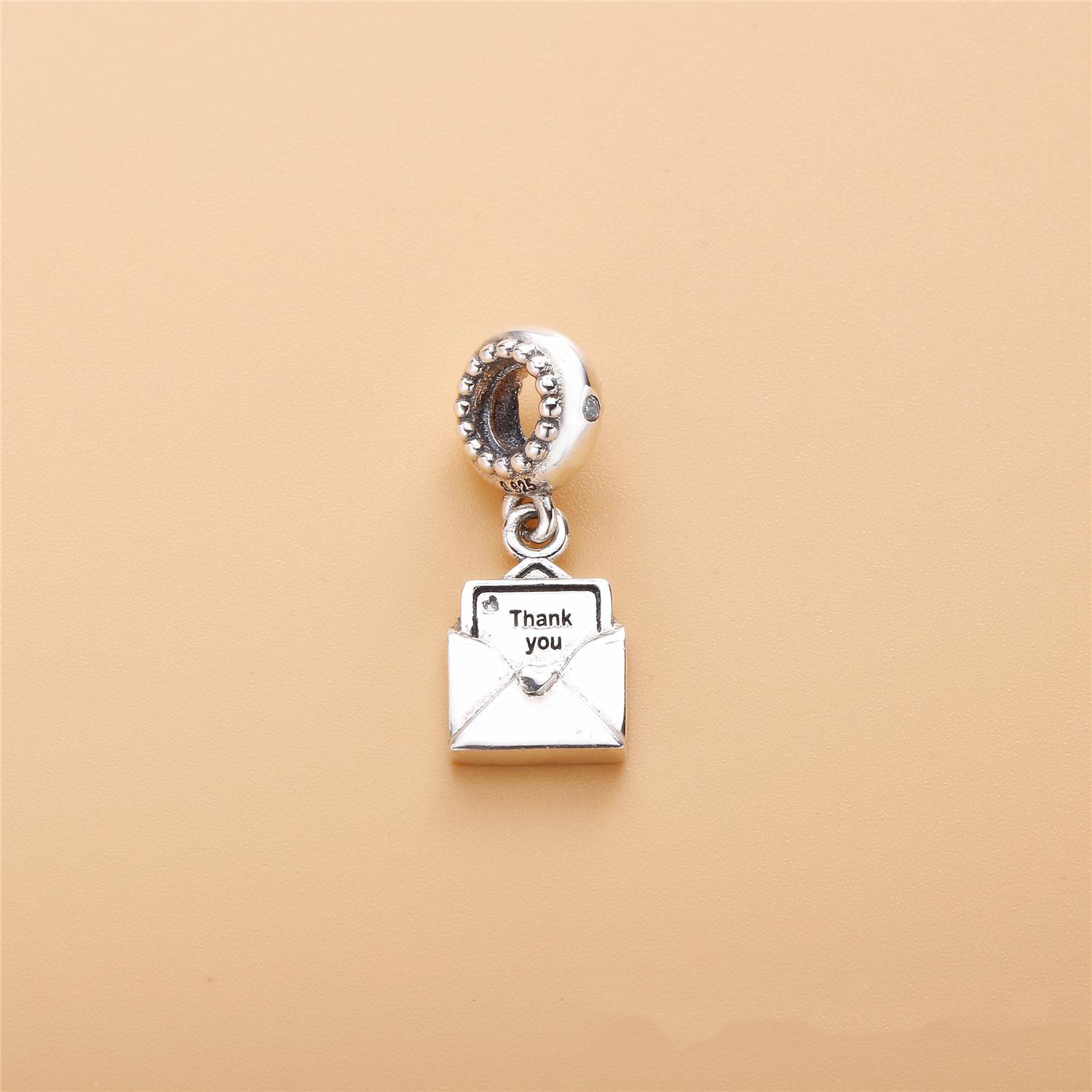 Pandora Zilveren Bedankje In Brief Hangende Bedel Pj00465-1
