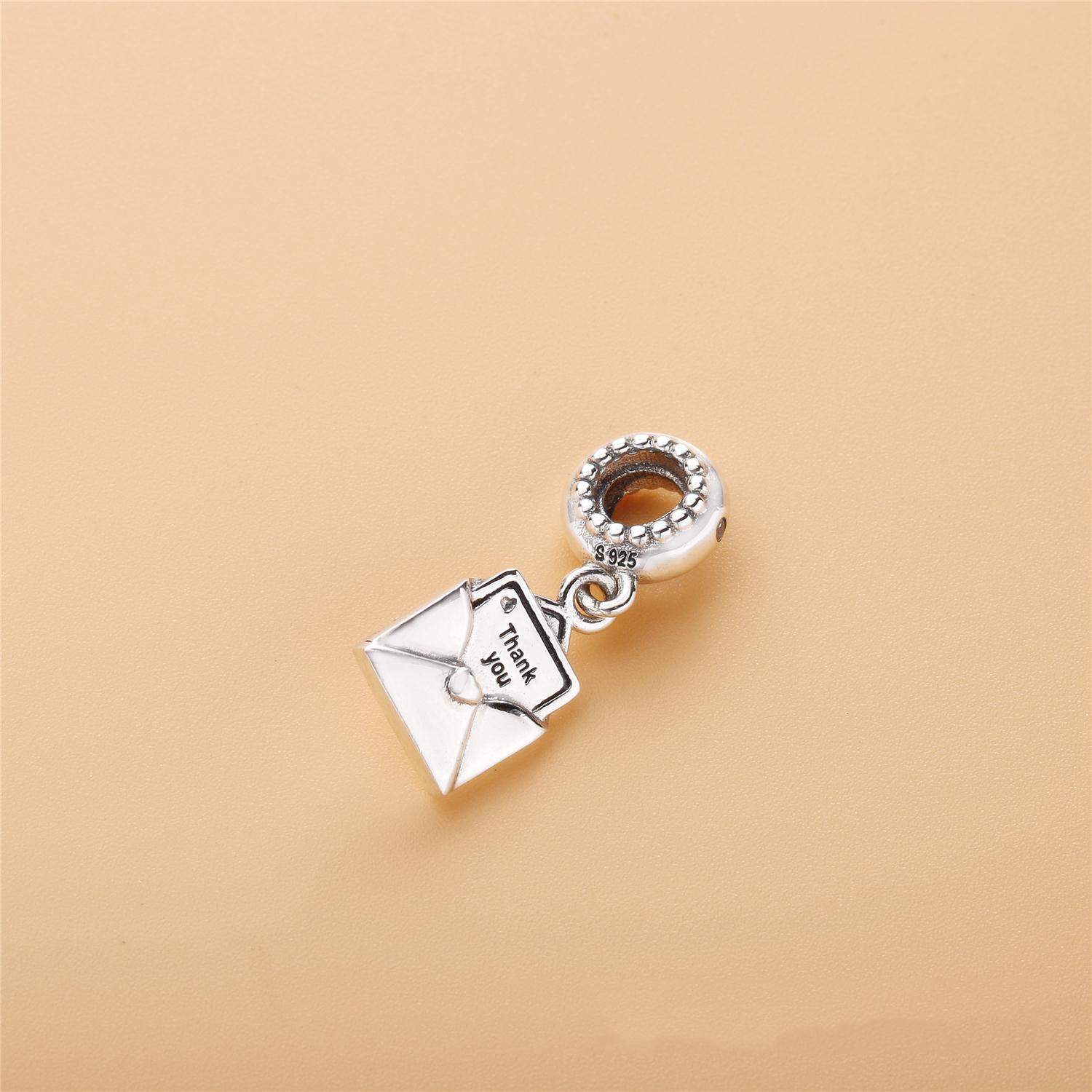 Pandora Zilveren Bedankje In Brief Hangende Bedel Pj00465-1