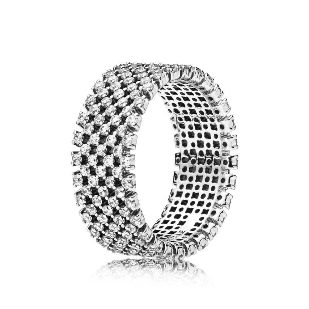 Pandora Zilveren Heraldische Cheque Ring 197695CZ Pandora Zilveren Heraldische Cheque Ring 197695CZ