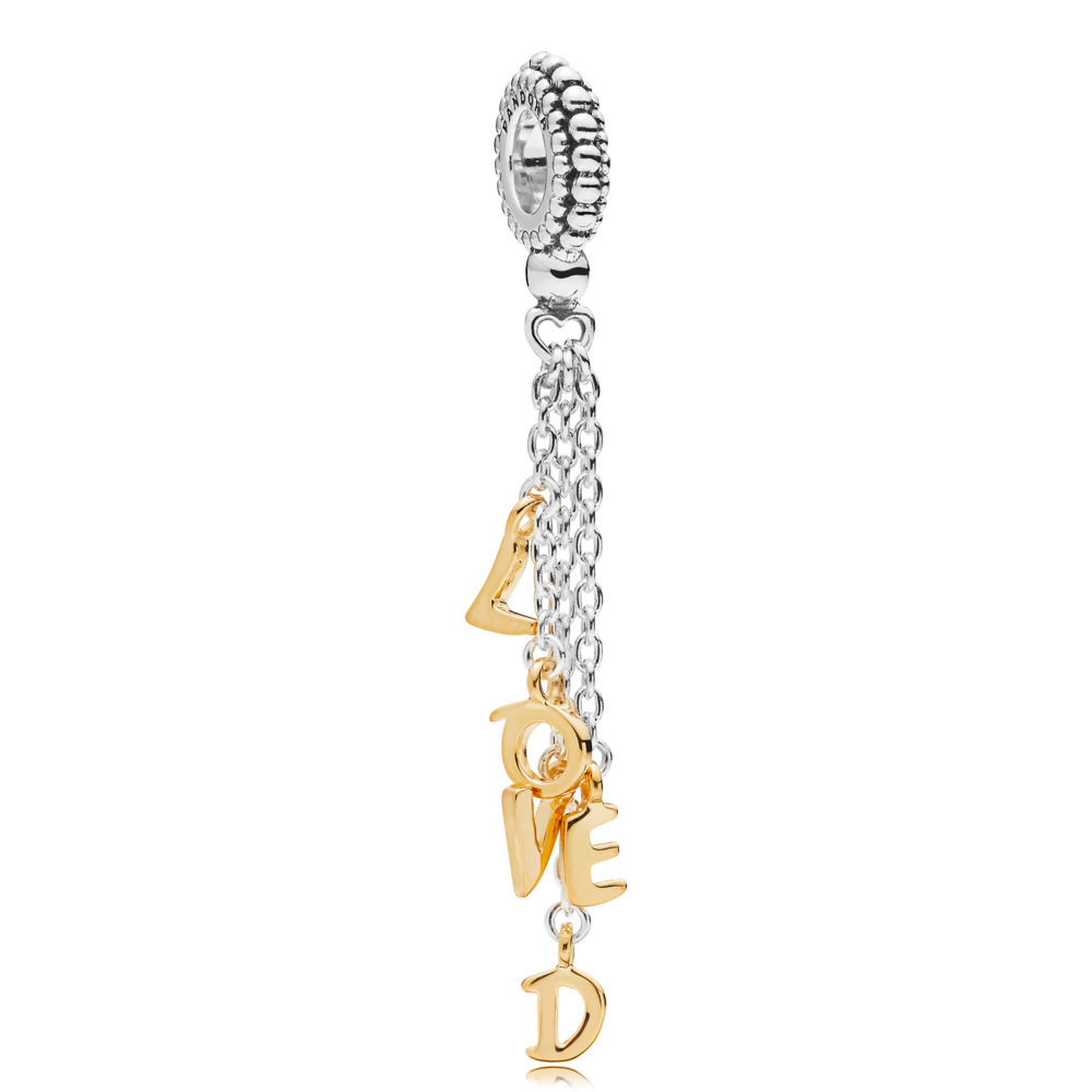 Pandora Shine Loved Script Hangende Bedel 767831