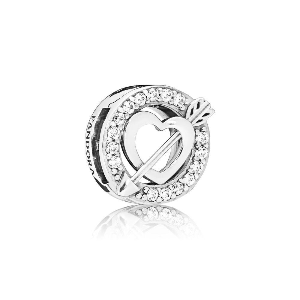 Pandora Zilveren Asymmetrische Hart En Pijl Clip 797793CZ Pandora Zilveren Asymmetrische Hart En Pijl Clip 797793CZ
