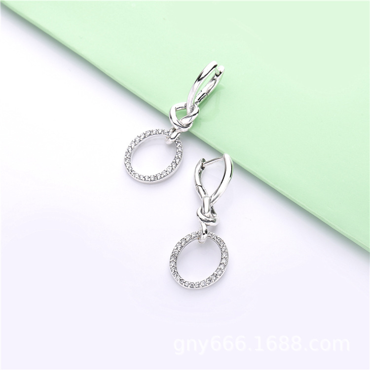 Pandora Knotted Hearts Oorbellen - 298110CZ