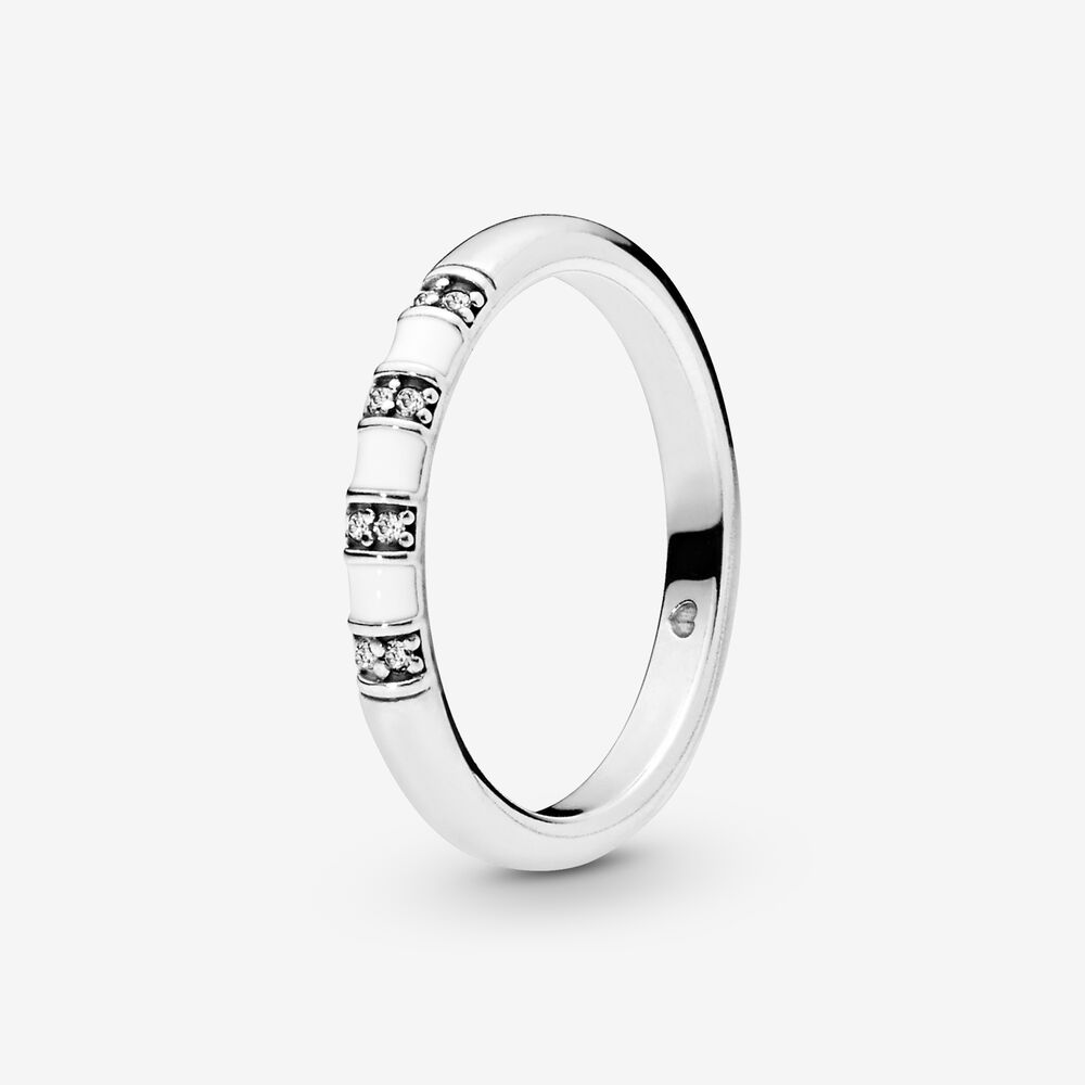 Pandora Witte Strepen Ring 198052CZ Pandora Witte Strepen Ring 198052CZ