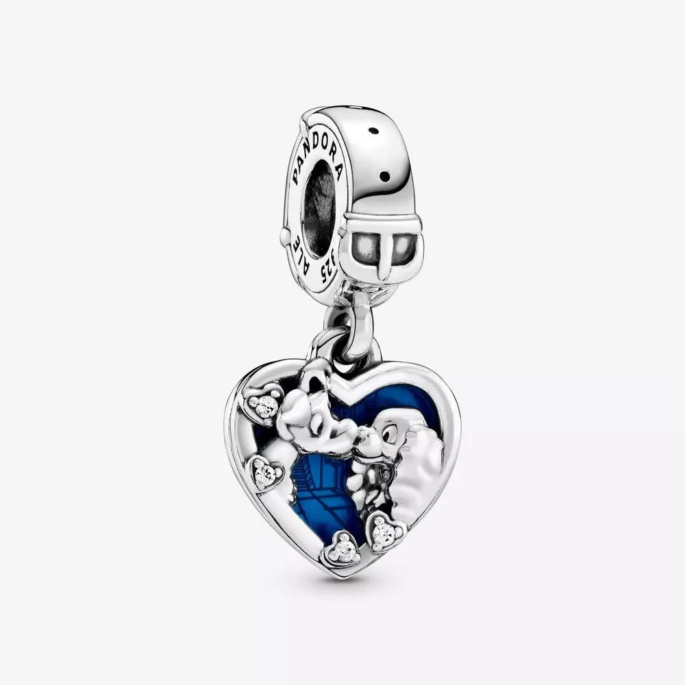 PANDORA Disney Lady And The Tramp Heart Dangle Charm 798634C01