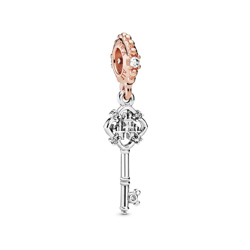 PANDORA Disney Parks Sleutel 14K Roségoud Hangende Bedel 788226CZ