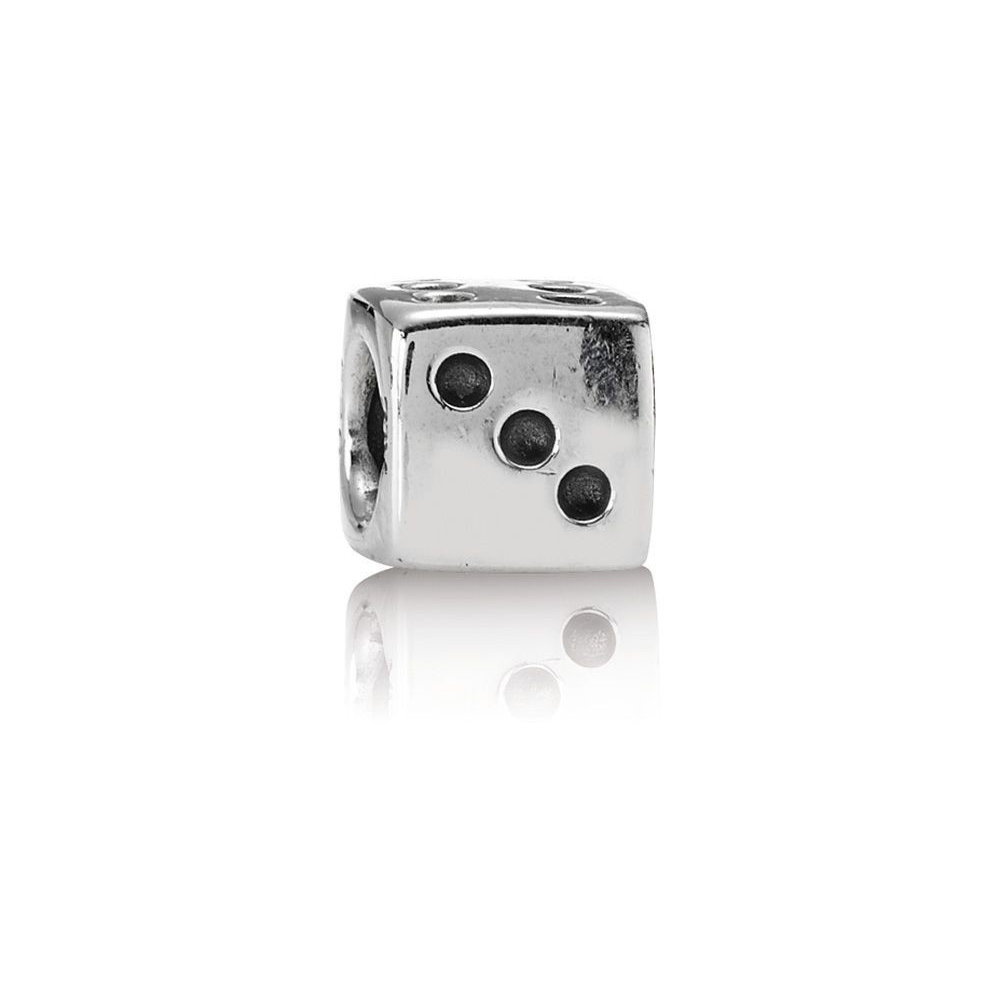 PANDORA Dobbelsteen Zilveren Bedel 790116 PANDORA Dobbelsteen Zilveren Bedel 790116