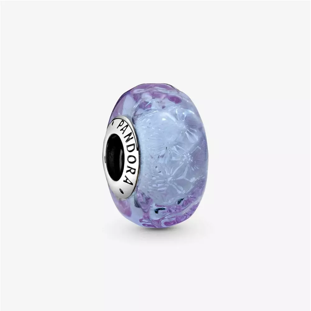 PANDORA Golvende Lavendel Muranoglazen Bedel 798875C00