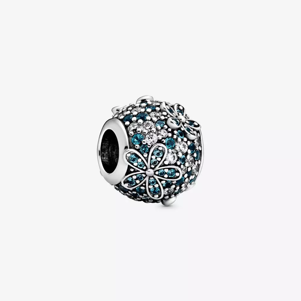 PANDORA Groenblauw Pavé Madeliefje Bedel 798797C01