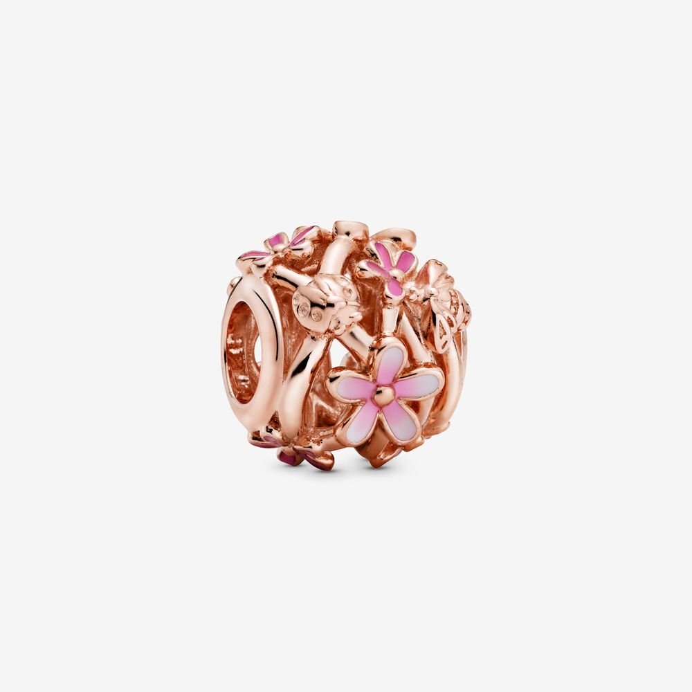 PANDORA Opengewerkte Roze Madeliefjes Bedel 788772C01